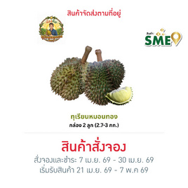 น้องคิม ทุเรียนหมอนทอง 2 ลูก (2.7-3 กก.) - สวนน้องคิม, ผักและผลไม้
