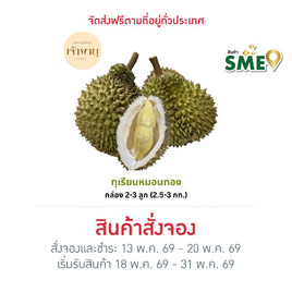 สวนเจ้าพายุ ทุเรียนหมอนทอง กล่อง 2-3 ลูก (2.5-3 กก.) - สวนเจ้าพายุ, สินค้าใหม่อาหารสด