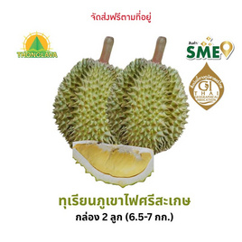 ทุเรียนภูเขาไฟศรีสะเกษหมอนทอง 2 ลูก (6.5-7 กก.) ทองลาวา จ.ศรีสะเกษ - ทองลาวา, ผักและผลไม้