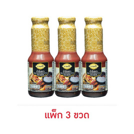 ตราบายศรี น้ำจิ้มแจ่ว 300 กรัม (แพ็ก 3 ขวด) - บายศรี, เครื่องปรุงรส