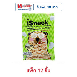 ไอสแน็ค บะหมี่กรอบปรุง รสซาวครีมและหัวหอม 30 กรัม (แพ็ก 12 ชิ้น) - ไอสแน็ค, ขนมขบเคี้ยว