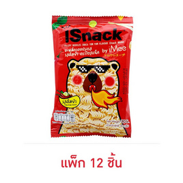 ไอสแน็ค บะหมี่กรอบปรุง รสต้มยำ 30 กรัม (แพ็ก 12 ชิ้น) - ไอสแน็ค, สินค้าขายดี