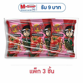 โกริโกะ สาหร่ายแซนวิชรสมะเขือเทศ 30 กรัม (แพ็ก 3 ชิ้น) - โกริโกะ