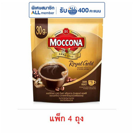 มอคโคน่า รอยัลโกลด์ ดาร์ก โรสต์ กาแฟสำเร็จรูปสำเร็จรูปฟรีซดราย 30 กรัม/ถุง (แพ็ก 4 ถุง) - Moccona, Promotion SM