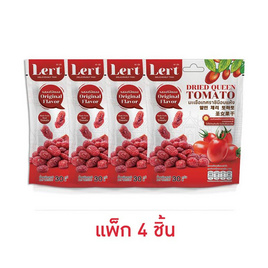 เลิศ มะเขือเทศราชินีอบแห้ง รสออริจินอล 30 กรัม (แพ็ก 4 ชิ้น) - Lert, บิสกิต
