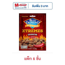 บลูไดมอนด์ อัลมอนด์รสศรีราชา 30 กรัม (แพ็ก 6 ชิ้น) - Blue Diamond, Blue Diamond