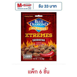 บลูไดมอนด์ อัลมอนด์รสศรีราชา 30 กรัม (แพ็ก 6 ชิ้น) - Blue Diamond, Blue Diamond