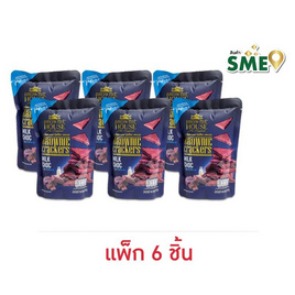 บราวนี่เฮ้าส์ บราวนี่อบกรอบรสมิลค์ช็อก 30 กรัม (แพ็ก 6 ชิ้น) - บราวนี่เฮ้าส์, บิสกิต