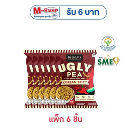 เดอลาลิต้า ขนมถั่วลันเตาแท่งอบกรอบ รสเผ็ดเกาหลี 30 กรัม (แพ็ก 6 ชิ้น) - เดอลาลิต้า, ถั่ว
