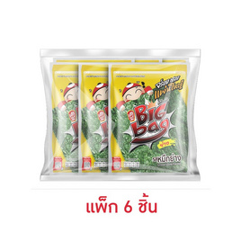 เถ้าแก่น้อย บิ๊กแบ็ก สาหร่ายย่างรสหมึกย่าง 30 กรัม (แพ็ก 6 ชิ้น) - เถ้าแก่น้อย, สาหร่าย