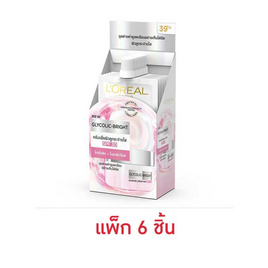 ลอรีอัล ปารีส ไกลโคลิค-ไบรท์  โกลว์อิ้ง ครีม เดย์ เอสพีเอฟ 30 7 มล. (แพ็ก 6 ชิ้น) - Loreal, เพื่อผิวขาวกระจ่างใส