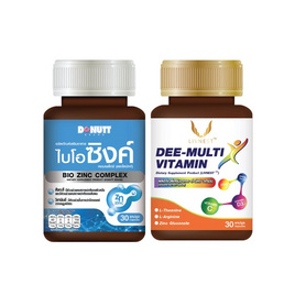 ไบโอ ซิงค์ คอมเพล็กซ์ บรรจุ 30 แคปซูล + ดี-มัลติ วิตามิน (LIVNEST(TM)) บรรจุ 30 แคปซูล - Donutt, อาหารเสริมเพื่อความงาม
