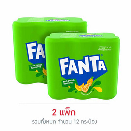 แฟนต้าน้ำเขียว 325 มล. (แพ็ก 6 กระป๋อง) - แฟนต้า, Fanta