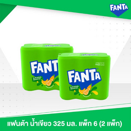 แฟนต้าน้ำเขียว 325 มล. (แพ็ก 6 กระป๋อง) - แฟนต้า, เครื่องดื่ม