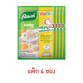 คนอร์คัพโจ๊กซอง รสหมู 32 กรัม (แพ็ก 4 ซอง) - คนอร์, เครื่องปรุงรสและของแห้ง