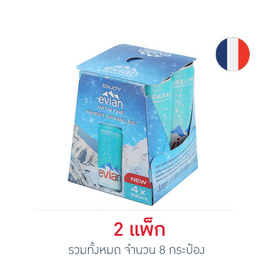 เอเวียงสปาร์คกลิ้งแคน 330 มล. (แพ็ก 4 กระป๋อง) - Evian, Evian