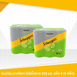ชเวปส์มะนาวโซดาซีโร่  330มล.  (แพ็ก 6 กระป๋อง) - ชเวปส์, น้ำอัดลม