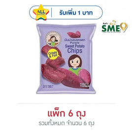 แม่นภา มันม่วงเบรคแตก 33 กรัม (แพ็ก 6 ชิ้น) - แม่นภา, ผลไม้อบแห้ง