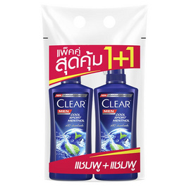 เคลียร์ เมนแชมพู ขจัดรังแค สูตรคูลสปอร์ตเมนทอล 350 มล. (แพ็กคู่) - Clear, สำหรับผู้ชาย