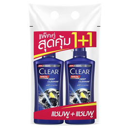 เคลียร์ เมน แชมพูขจัดรังแค สูตรดีพคลีน (ดำ) 350 มล. (แพ็กคู่) - Clear, ยาสระผมสำหรับผู้ชาย