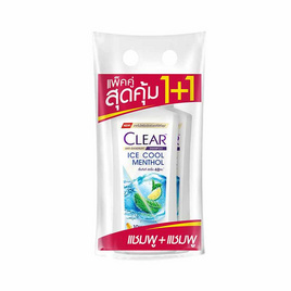 เคลียร์ แชมพู ไอซ์คูล เมนทอล 350 มล. (แพ็กคู่) - Clear, แชมพูและครีมนวดผม
