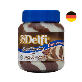 เดลฟี่ ช็อกโกแลตเฮเซลนัทแอนด์มิลค์สแปรด 350 กรัม - Delfi, ผลิตภัณฑ์ทาขนมปัง