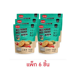 บินบิน ข้าวอบกรอบผสมธัญพืชรสชิลลี่โนริ 35 กรัม (แพ็ก 6 ชิ้น) - บินบิน
