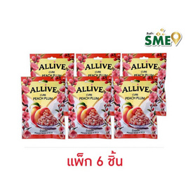 ออลลิฟ บ๊วยพีช 36 กรัม (แพ็ก 6 ชิ้น) - ออลลิฟ, ขนมขบเคี้ยว และช็อคโกแลต
