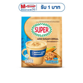 ซุปเปอร์ เครื่องดื่มธัญญาหารสำเร็จรูปชนิดผง สูตรน้ำตาลน้อยกว่า 375 กรัม (25 กรัม x 15 ซอง) - ซุปเปอร์, เครื่องดื่มธัญญาหาร