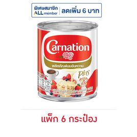 คาร์เนชันพลัส นมข้นหวาน กระป๋อง 380 กรัม (แพ็ก 6 กระป๋อง) - คาร์เนชั่น, คาร์เนชั่น