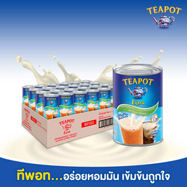 ทีพอทเอ็กซ์ตร้า ครีมเทียมพร่องไขมัน 385 กรัม (ยกลัง 48 กระป๋อง) - ทีพอท, สินค้าขายดี