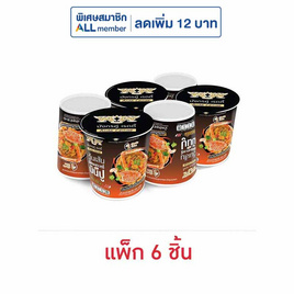 มังกรคู่เรดดี้ วุ้นเส้นคัพ ปูผัดผงกะหรี่ 38 กรัม (แพ็ก 6 ชิ้น) - มังกรคู่, อาหารกึ่งสำเร็จรูป