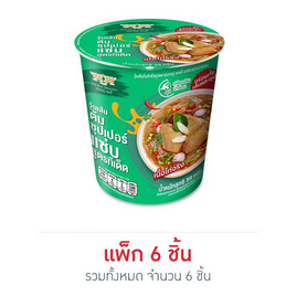 มังกรคู่เรดดี้ วุ้นเส้นคัพ รสต้มซุปเปอร์ 39 กรัม (แพ็ก 6 ชิ้น) - มังกรคู่, มังกรคู่