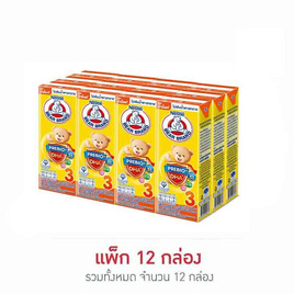 ตราหมี นมยูเอชที พรีไบโอพลัส สูตร3 รสน้ำผึ้ง 180 มล. (แพ็ก 12 กล่อง) - ตราหมี, นมและนมผง