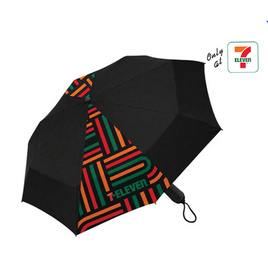 ร่มพับ 3 ตอน Collection 7-Eleven สีดำ - No Brands, ร่มและชุดกันฝน
