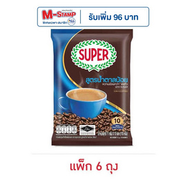 ซุปเปอร์กาแฟ3in1 สูตรน้ำตาลน้อย 110 กรัม (11 กรัม x 10 ซอง) แพ็ก 6 ถุง - ซุปเปอร์กาแฟ, ซุปเปอร์กาแฟ ราคาพิเศษ