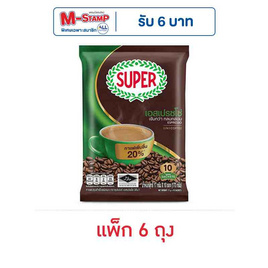 ซุปเปอร์กาแฟ 3in1 เอสเปรซโซ่ 170 กรัม (17 กรัม x 10 ซอง) แพ็ก 6 ถุง - ซุปเปอร์กาแฟ, เครื่องดื่มและผงชงดื่ม