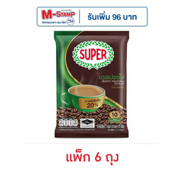 ซุปเปอร์กาแฟ 3in1 เอสเปรซโซ่ 170 กรัม (17 กรัม x 10 ซอง) แพ็ก 6 ถุง - ซุปเปอร์กาแฟ, มหกรรมกาแฟ