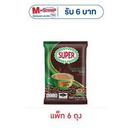 ซุปเปอร์กาแฟ 3in1 เอสเปรซโซ่ 170 กรัม (17 กรัม x 10 ซอง) แพ็ก 6 ถุง - ซุปเปอร์กาแฟ, ซื้อ มอคโคน่า/ซุปเปอร์ ที่ร่วมรายการ ลดสูงสุด 40% สุดพิเศษ