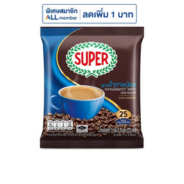 ซุปเปอร์ กาแฟ 3in1 สูตรน้ำตาลน้อย 275 กรัม (11 กรัม x 25 ซอง) - ซุปเปอร์กาแฟ, กาแฟสำเร็จรูป