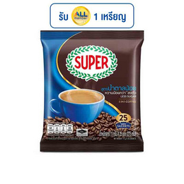ซุปเปอร์ กาแฟ 3in1 สูตรน้ำตาลน้อย 275 กรัม (11 กรัม x 25 ซอง) - ซุปเปอร์กาแฟ, กาแฟ