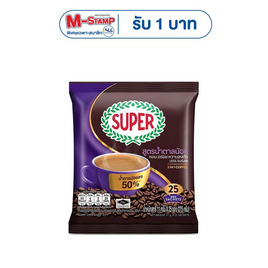 ซุปเปอร์ กาแฟ 3in1 สูตรน้ำตาลน้อย 275 กรัม (11 กรัม x 25 ซอง) - ซุปเปอร์กาแฟ, ซื้อมอคโคน่า/ซุปเปอร์ ที่ร่วมรายการ ลดสูงสุด 26% (M-Stamp สูงสุด 96 บาท) โปรดีต่อใจ