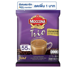 มอคโคน่า ทรีโอ 3in1 น้ำตาลน้อย 324 กรัม (12 กรัม x 27 ซอง) - Moccona, กาแฟ