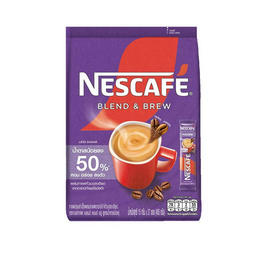 เนสกาแฟ 3in1 เบลนด์แอนด์บรู สูตรน้ำตาลน้อย 405 กรัม (15 กรัม x 27 ซอง) - Nescafe, ชา&กาแฟพร้อมดื่ม