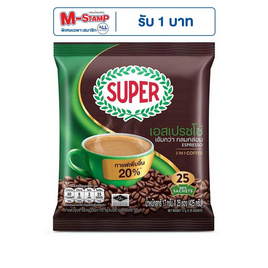 ซุปเปอร์ กาแฟ 3in1 เอสเปรสโซ่ 425 กรัม (17 กรัม x 25 ซอง) - ซุปเปอร์กาแฟ, เครื่องดื่มและผงชงดื่ม