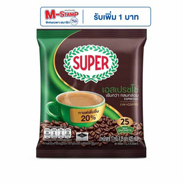 ซุปเปอร์กาแฟ 3in1 เอสเปรสโซ่ 425 กรัม (17 กรัม x 25 ซอง) - ซุปเปอร์กาแฟ, เครื่องดื่ม