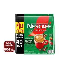 เนสกาแฟ 3in1 เบลนด์แอนด์บรู เอสเปรสโซ่ โรสต์ 604 กรัม (15.1 กรัม x 40 ซอง) - Nescafe, เครื่องดื่ม