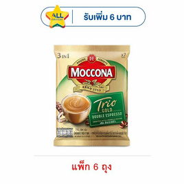 มอคโคน่า โกลด์ กาแฟ 3in1 ดับเบิ้ล เอสเปรสโซ่ 84 กรัม (12กรัม x 7ซอง/ถุง) (แพ็ก 6 ถุง) - Moccona, กาแฟ