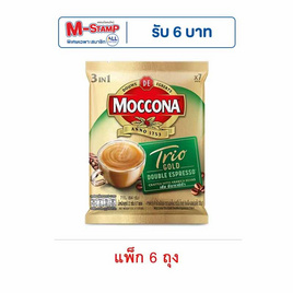 มอคโคน่า โกลด์ กาแฟ 3in1 ดับเบิ้ล เอสเปรสโซ่ 84 กรัม (12กรัม x 7ซอง/ถุง) (แพ็ก 6 ถุง) - Moccona, กาแฟ