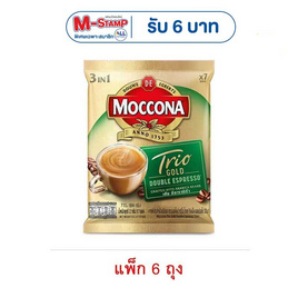 มอคโคน่า โกลด์ กาแฟ 3in1 ดับเบิ้ล เอสเปรสโซ่ 84 กรัม (12กรัม x 7ซอง/ถุง) (แพ็ก 6 ถุง) - Moccona, อาหารแห้งและเครื่องปรุง